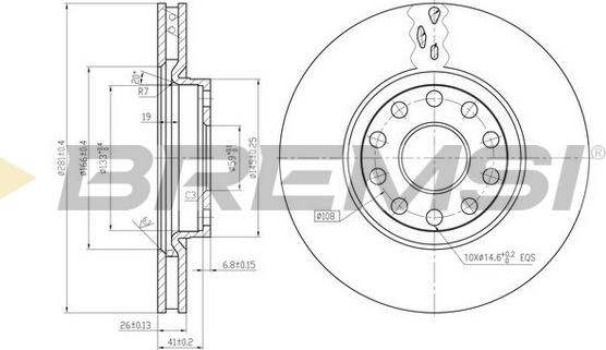 Bremsi CD6802V - Brake Disc autospares.lv