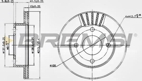 Bremsi CD6807V - Brake Disc autospares.lv