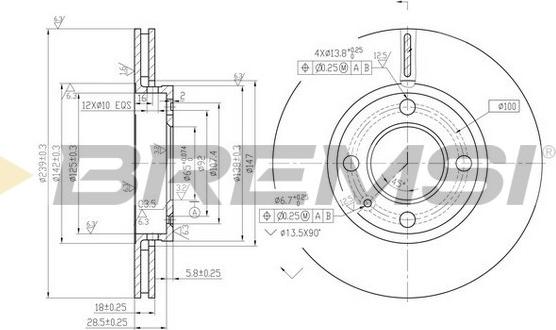 Bremsi CD6812V - Brake Disc autospares.lv