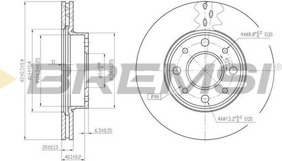 Bremsi CD6888V - Brake Disc autospares.lv