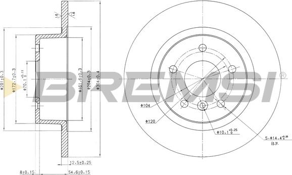 Bremsi CD6874S - Brake Disc autospares.lv