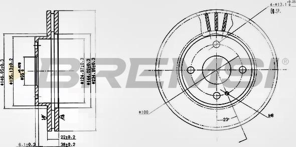 Bremsi CD6393V - Brake Disc autospares.lv