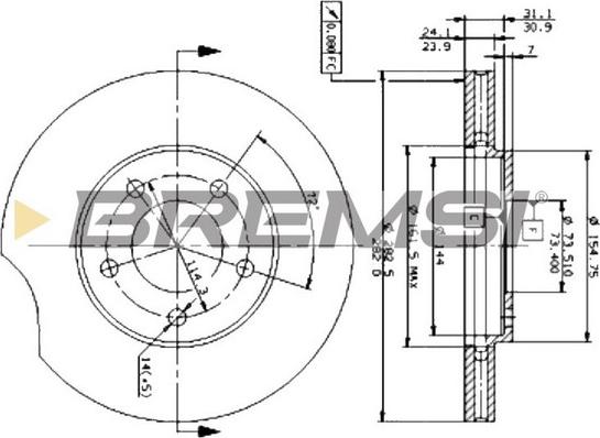 Bremsi CD6366V - Brake Disc autospares.lv