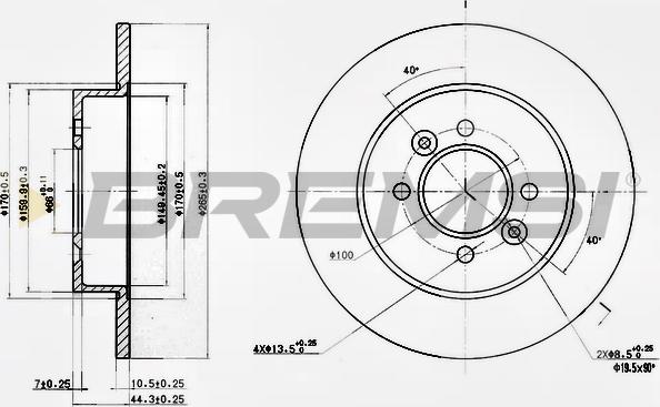 Bremsi CD6362S - Brake Disc autospares.lv