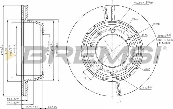 Bremsi CD6314V - Brake Disc autospares.lv