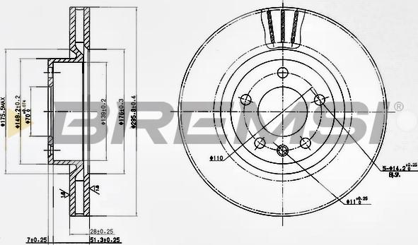 Bremsi CD6330V - Brake Disc autospares.lv