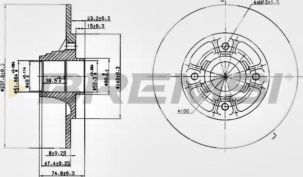 Bremsi CD6333S - Brake Disc autospares.lv