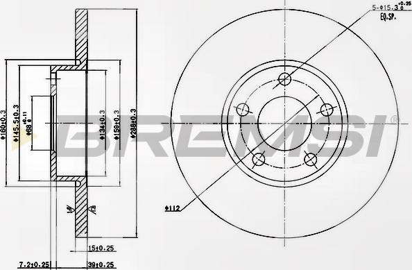 Bremsi CD6324S - Brake Disc autospares.lv