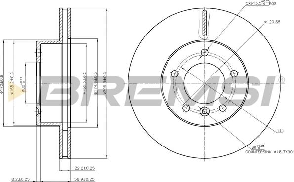 Bremsi CD6295V - Brake Disc autospares.lv