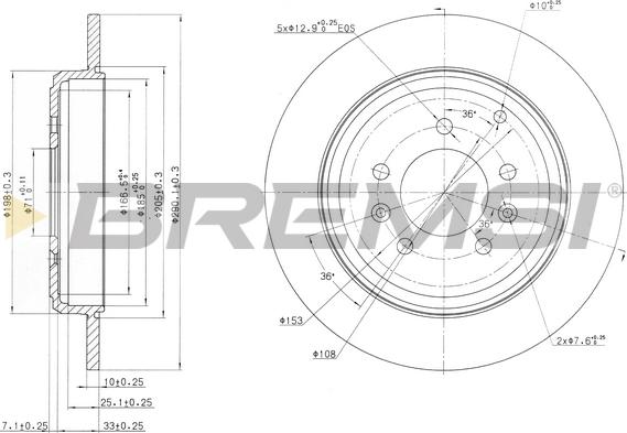 Bremsi CD6245S - Brake Disc autospares.lv