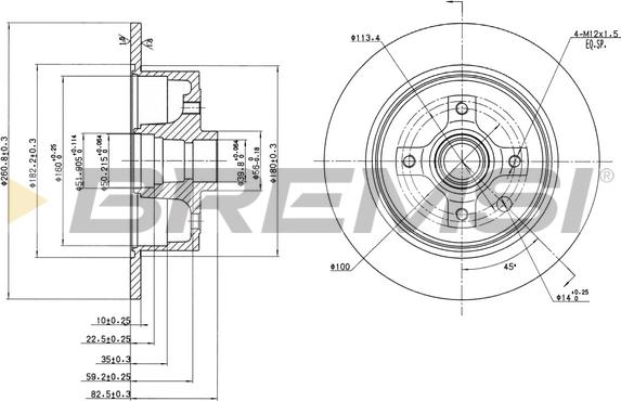 Bremsi CD6242S - Brake Disc autospares.lv