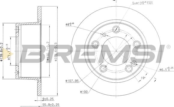 Bremsi CD6247S - Brake Disc autospares.lv