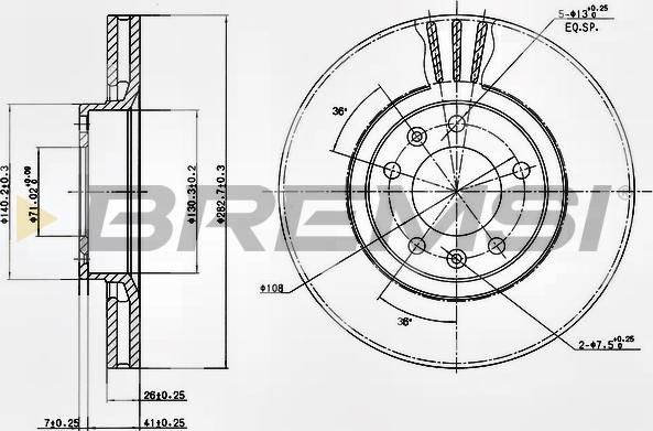 Bremsi CD6264V - Brake Disc autospares.lv