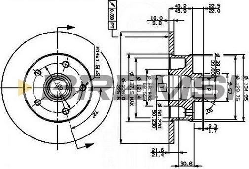 Bremsi CD6266S - Brake Disc autospares.lv