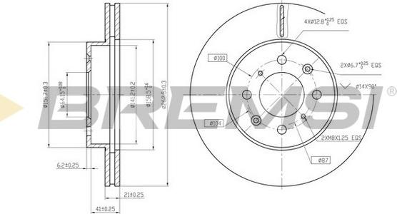 Bremsi CD6261V - Brake Disc autospares.lv