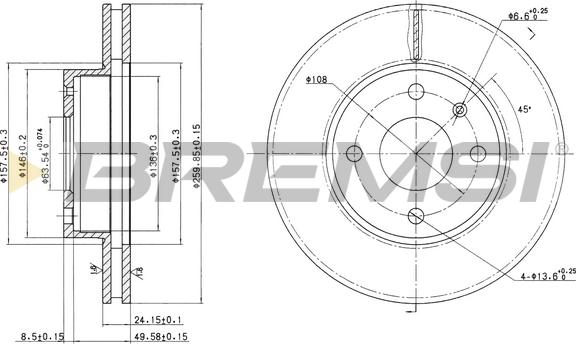 Bremsi CD6209V - Brake Disc autospares.lv