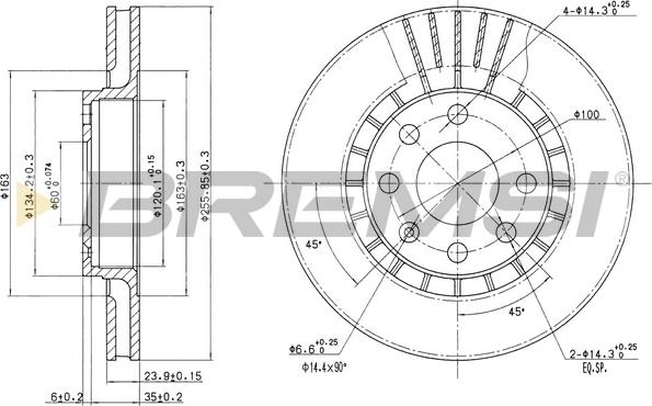 Bremsi CD6206V - Brake Disc autospares.lv