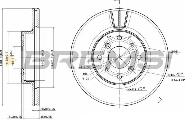 Bremsi CD6201V - Brake Disc autospares.lv