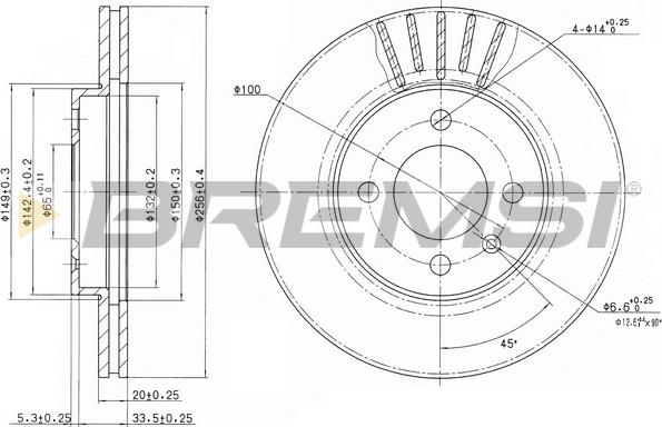 Bremsi CD6207V - Brake Disc autospares.lv