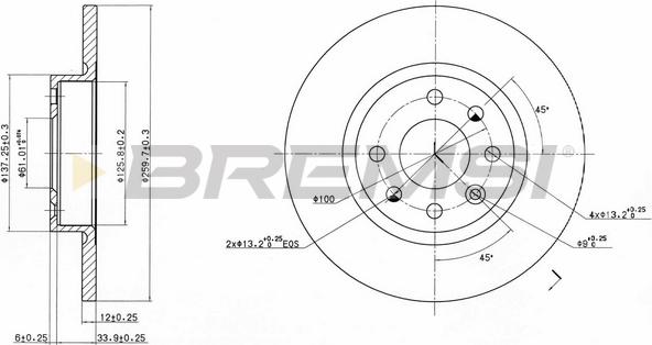 Bremsi CD6213S - Brake Disc autospares.lv