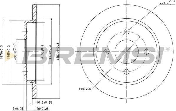 Bremsi CD6281S - Brake Disc autospares.lv