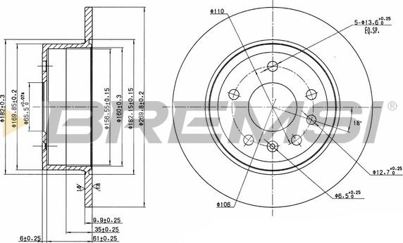 Bremsi CD6239S - Brake Disc autospares.lv