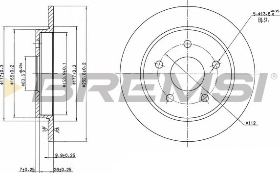 Bremsi CD6232S - Brake Disc autospares.lv