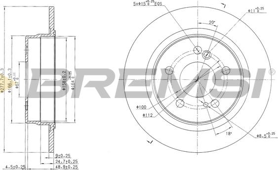 Bremsi CD6224S - Brake Disc autospares.lv