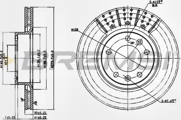 Bremsi CD6228V - Brake Disc autospares.lv