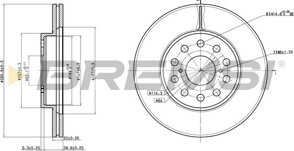 Bremsi CD6749V - Brake Disc autospares.lv