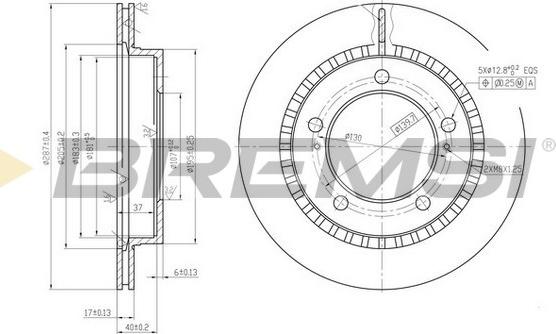 Bremsi CD6746V - Brake Disc autospares.lv