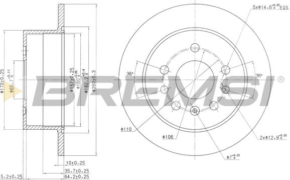 Bremsi CD6756S - Brake Disc autospares.lv