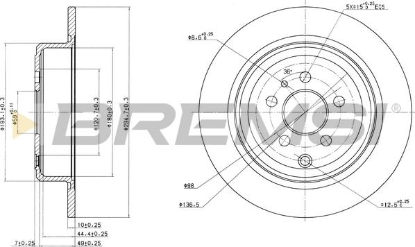 Bremsi CD6757S - Brake Disc autospares.lv