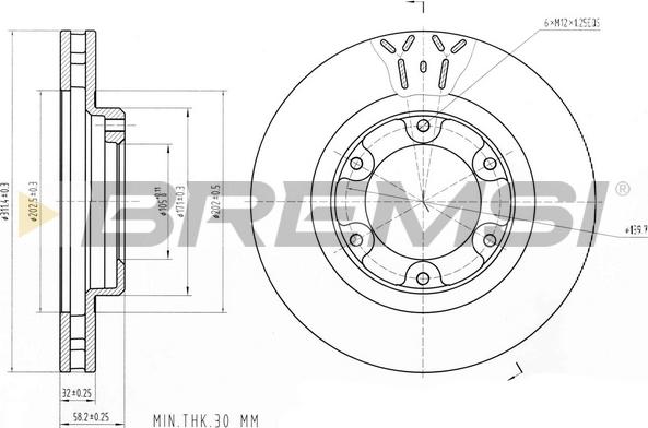 Bremsi CD6769V - Brake Disc autospares.lv