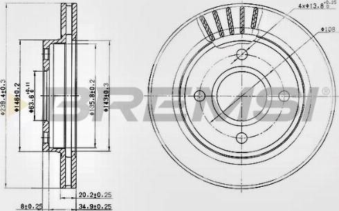 Bremsi CD6766V - Brake Disc autospares.lv