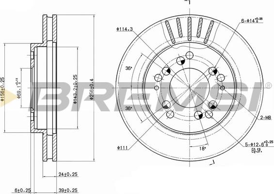 Bremsi CD6761V - Brake Disc autospares.lv