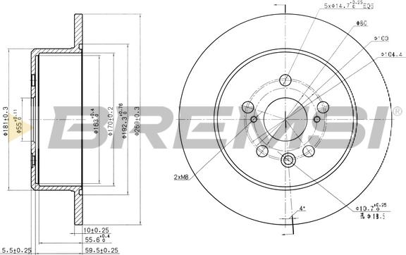 Bremsi CD6705S - Brake Disc autospares.lv