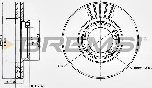 Bremsi CD6703V - Brake Disc autospares.lv