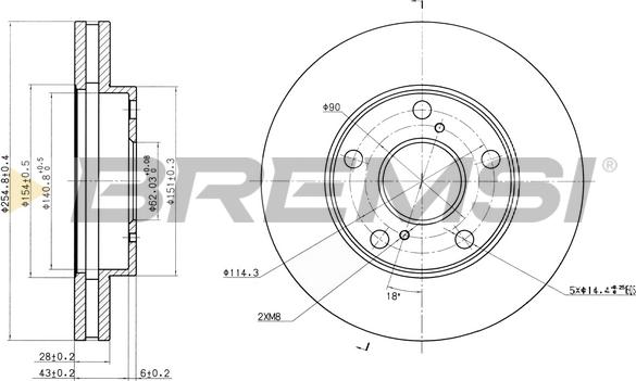 Bremsi CD6702V - Brake Disc autospares.lv