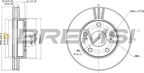 Bremsi CD6780V - Brake Disc autospares.lv