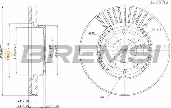 Bremsi CD6738V - Brake Disc autospares.lv