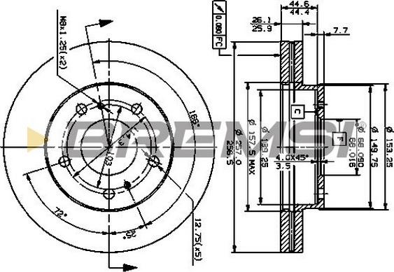 Bremsi CD6722V - Brake Disc autospares.lv