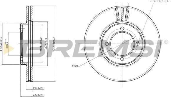 Bremsi CD6775V - Brake Disc autospares.lv