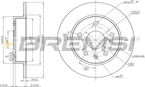 Bremsi CD8493S - Brake Disc autospares.lv