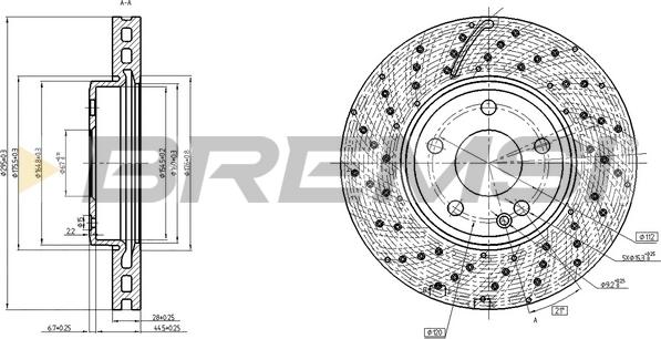 Bremsi CD8464V - Brake Disc autospares.lv