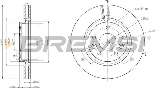 Bremsi CD8466V - Brake Disc autospares.lv