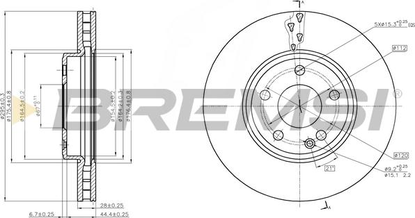 Bremsi CD8460V - Brake Disc autospares.lv