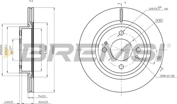 Bremsi CD8467V - Brake Disc autospares.lv