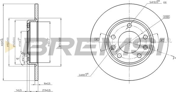 Bremsi CD8406S - Brake Disc autospares.lv