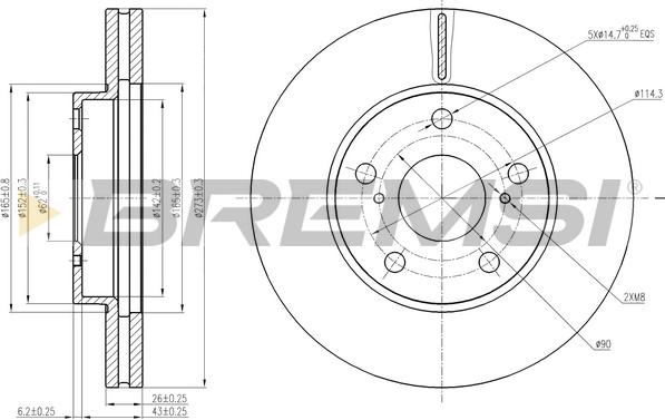 Bremsi CD8401V - Brake Disc autospares.lv